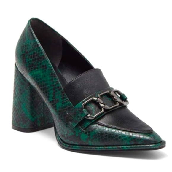 NORDSTROM RACK Oslo Block Heel Pump in teal - Picture 1 of 14